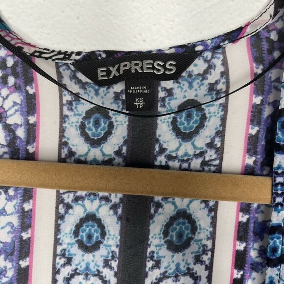 Express Floral Sheer Open Front Kimono Cardigan Short Sleeve Flowy Top size xs - Picture 3 of 4